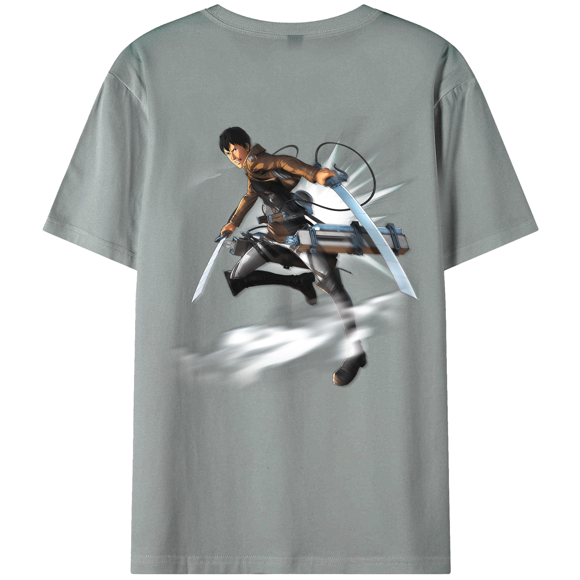 （画像用） 進撃の巨人 ベルトルト・フーバー Attack on Titan Bertholdt Hoover 綿100％ メンズ半袖Tシャツ（バックプリント） 通気性